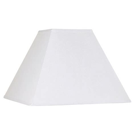 Springcrest Large Square White Linen Lamp Shade With Spider Fitting 7 Top X 17 Bottom X 13