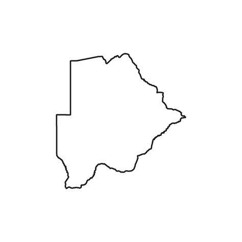Botswana Map Icon 45999722 Vector Art At Vecteezy