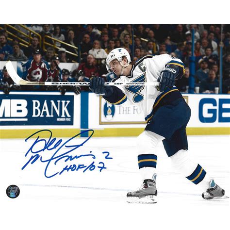 Al MacInnis Autographed St. Louis Blues 8X10 Photo (Slapshot) – Frozen Pond