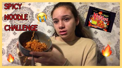 Spicy Noodle Challenge *GAG ALERT* - YouTube