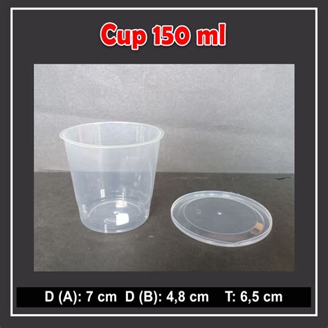 Jual Isi Pcs Thinwall Cup Plastik Pudding Selai Tutup Ml