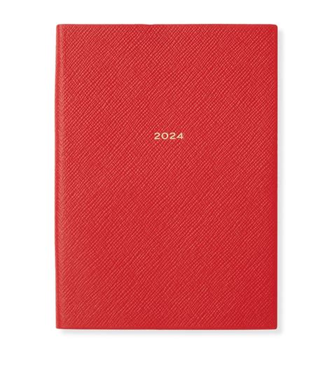 Smythson Leather Soho Weekly Diary 2024 Harrods US