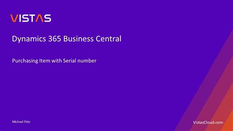 Dynamics Business Central Purchasing Item With Serial Number