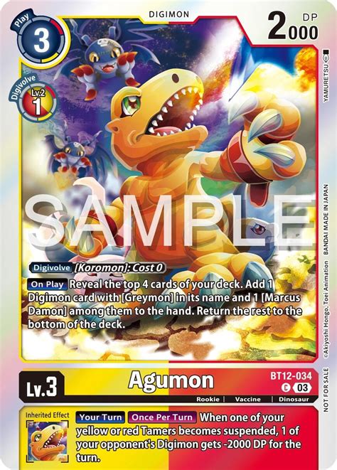 Agumon Bt12 034 Official Tournament Vol 13 Winner Pack Across Time Digimon Card Game