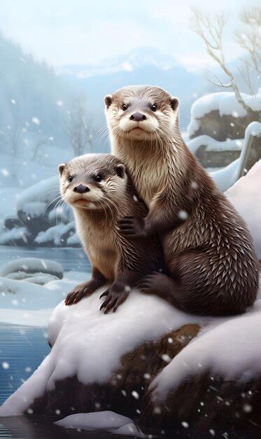 Premium AI Image | otters sleeping Cute