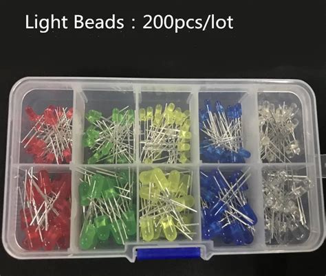 Pcs Lot Mm Mm Led Kit Mixed Color Red Green Yellow Blue White