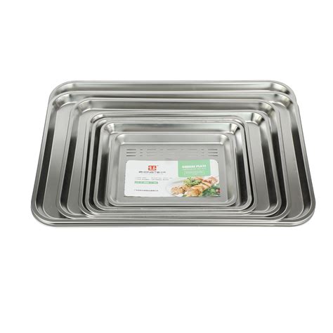 Stainless Steel Tray Rectangle Food Serving Tray Baking Trays Pan