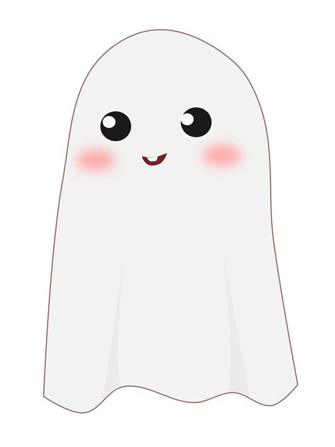 Cute Cartoon Ghost Face Isolated On Transparent Background 28584112 PNG