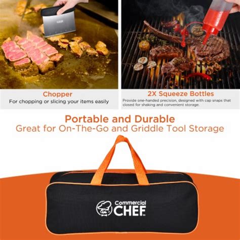 Commercial Chef 9 Piece Griddle Accessories Kit - Flat Top Grill ...