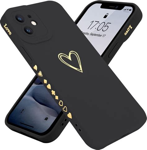 Teageo Compatible With Iphone 12 Case 61 Inch For Women Girls Cute Luxury Love