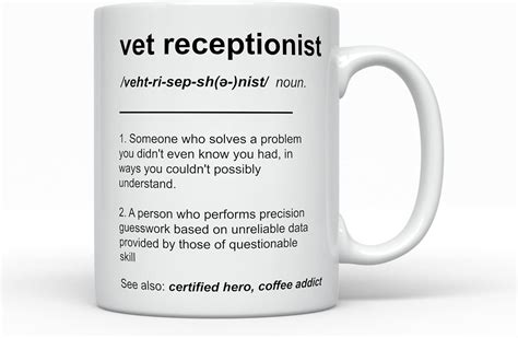 Vet Receptionist Coffee Mug Funny Ts For Best Veterinarian Receptionist Ever