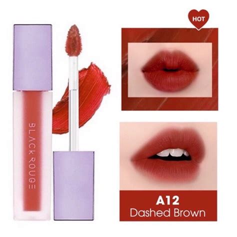 Son Black Rouge Air Fit Velvet Tint Ver 2 Màu A12 Dashed Brown Đỏ Nâu