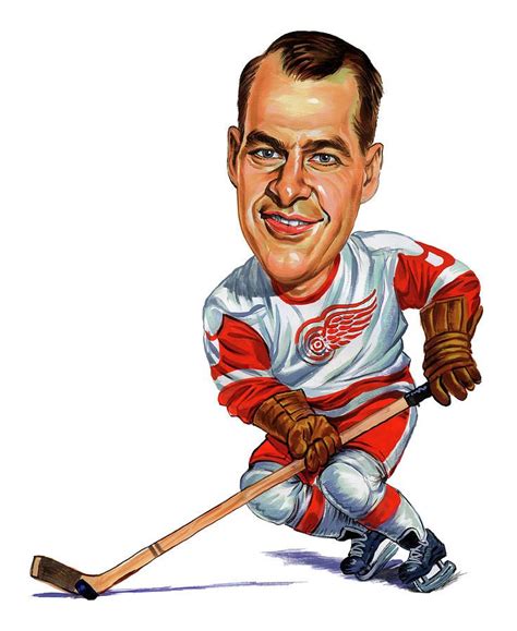 Gordie Howe Painting Sport Hockey Nhl Hockey Hockey Players Detroit