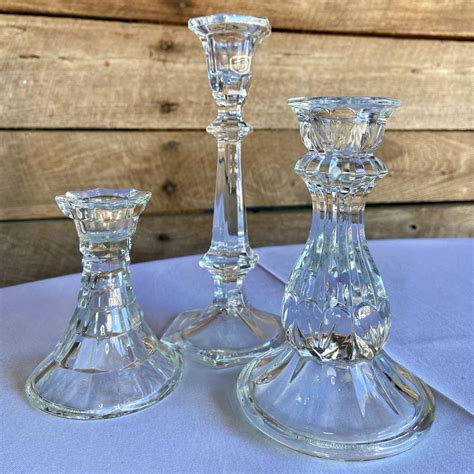 Glass Tapered Candle Holders