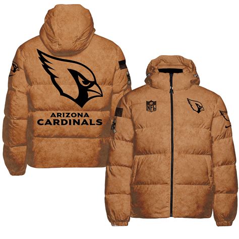 Arizona Cardinals 2023 Salute To Service Down Jacket - Brown - Jersey ...