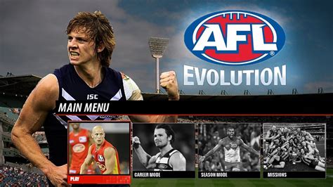 Afl Evolution Main Menu And Modes Gameplay Notion Youtube