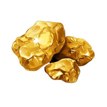 Gold Nugget Illustration, Golden, Gold, Mine PNG Transparent Image and ...