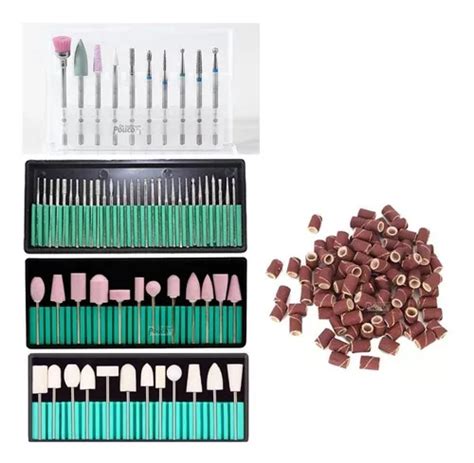 Kit Brocas Refil Lixadeira Unha Acrigel Motor Russa