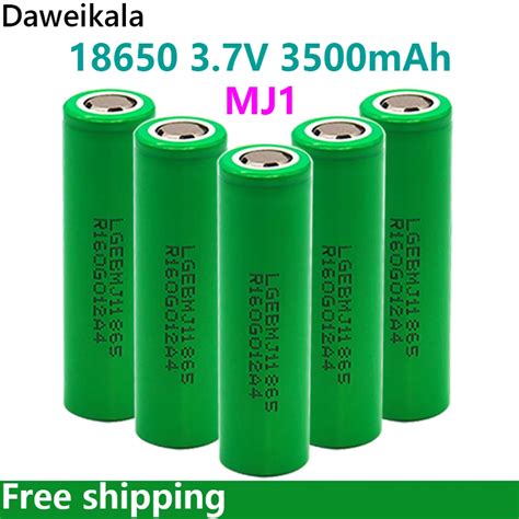 1 10PCS 100 Original MJ1 3 7 V 3500 Mah 18650 Lithium Rechargeable