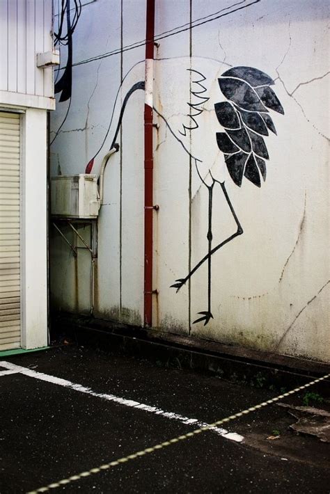 Crane wall mural | Street art, Wall murals, Mural