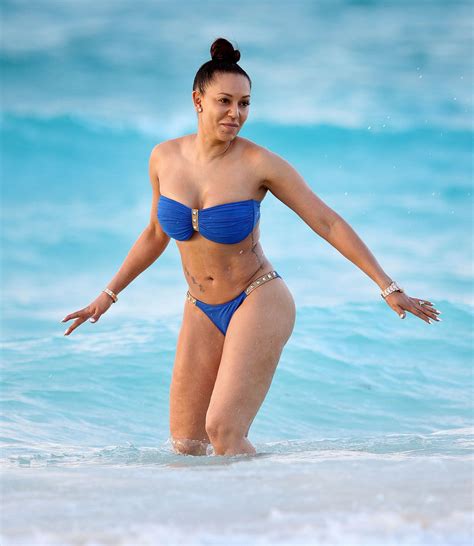 Melanie Brown Bikini Pics Beach In Turks Caicos February