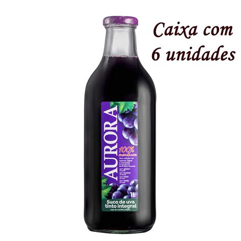 Aurora Suco De Uva Tinto Integral 1Lt C 6