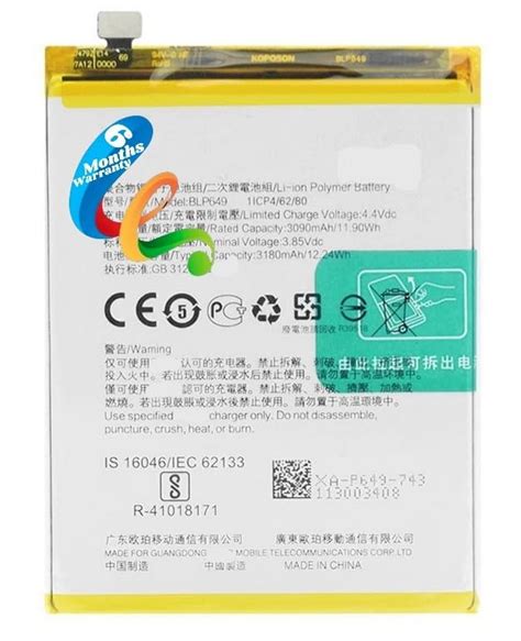 Original Battery For Oppo A Cph Cph Blp With Six