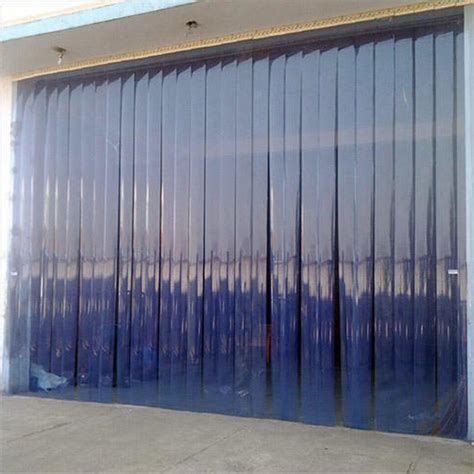 Blue Plain PVC Strip Curtain For Office Use Thickness 2mm At Rs 125