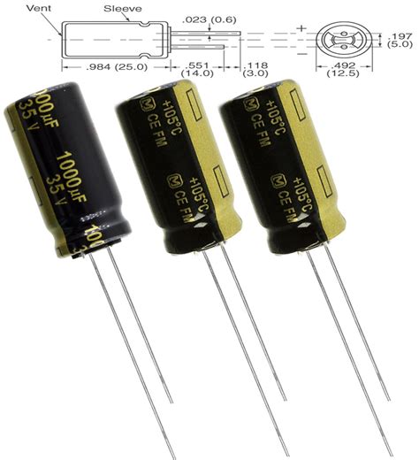 3x Panasonic Fm 1000uf 35v Low Esr Radial Capacitors 7000 Hrs 105c Ebay