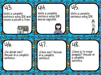 Ser Task Cards Spanish Review Activity By La Profe Plotts Tpt