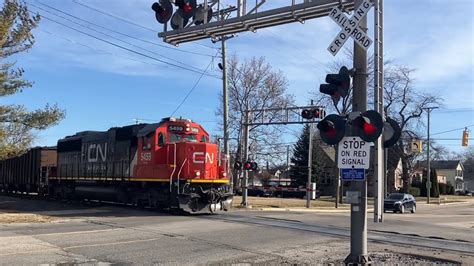 Railfanning The Cn L575 And E251 In Ecorse And Wyandotte Mi Youtube