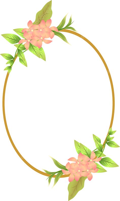 Marco De Círculo Dorado Con Ramo De Flores De Lirio Rosa Vectorial Png Golden Circle Ramo De