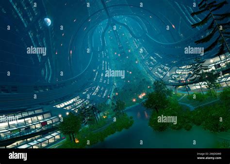 night time   stanford torus stock photo alamy