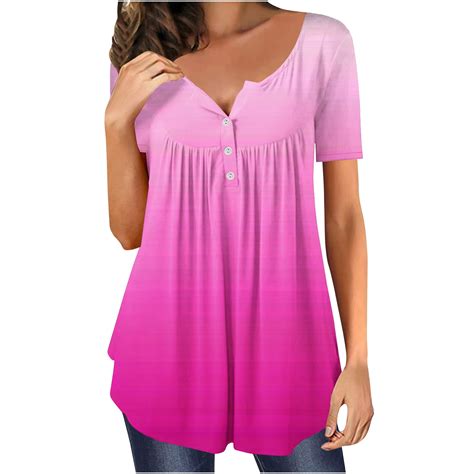 Scyoekwg Womens Short Sleeve Hide Belly Tunic Shirts Casual Dressy