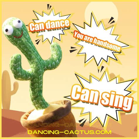 Lovely Dancing Cactus Talking Toy USB Charging Sound Record Repeat Doll ...