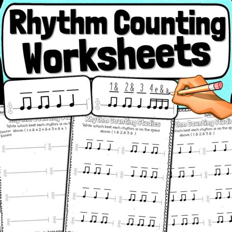 Rhythm Counting Mastery Worksheets Etsy