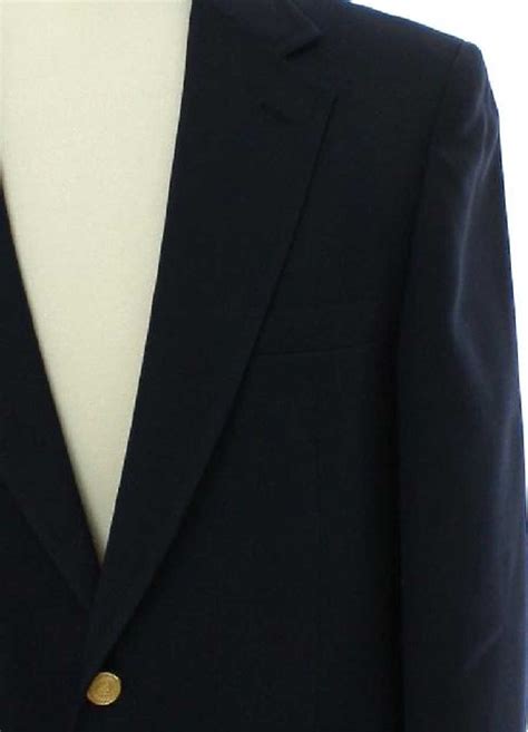 1970 S Botany 500 Mens Navy Blue Blazer Sportcoat Jac Gem