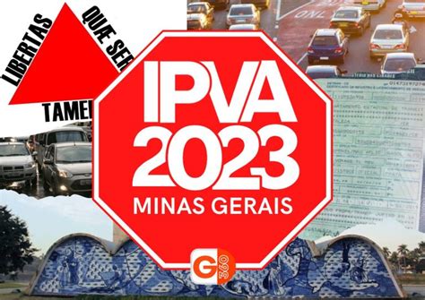 IPVA MG 2023 calendário valores descontos e alíquotas