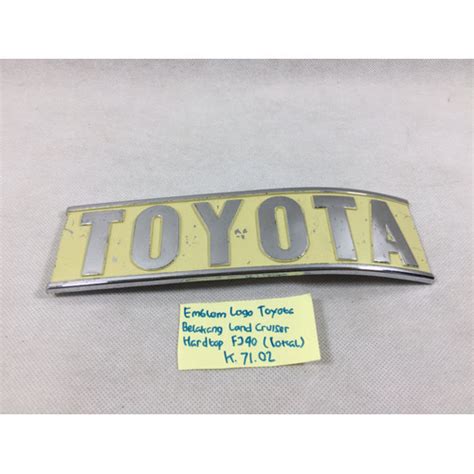 Jual Emblem Belakang Lengkung Toyota Hardtop F Fj Bj Rh Baret