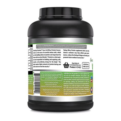 Amazing Formulas Grass Fed Whey Protein 5 Lbs Unflavored Amazing