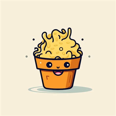 Premium Vector A Cartoon Drawing Of A Cup Of Hot Sauce With A Smiley Face On It