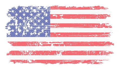 Grunge Bandera De Estados Unidos Vector Premium