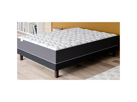 Ensemble matelas ressorts ensachés sommier 160x200cm spring plus