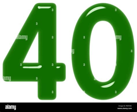 Numeral 40, forty, isolated on white background, 3d render Stock Photo ... 