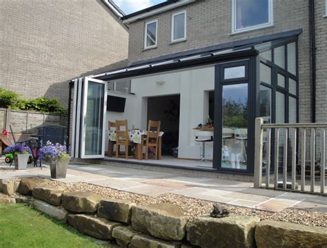 A Conservatory Transformation Dark Grey Lean To Conservatory Including