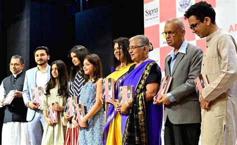 Infosys Co Founder Nr Narayana Murthy With Wife Sudha Murty And Daughter Akshata Murty During