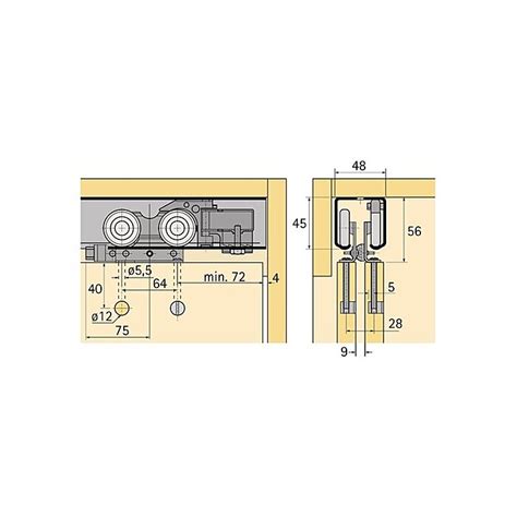 Hettich Laufprofil Top Line L Mm Alu Blank