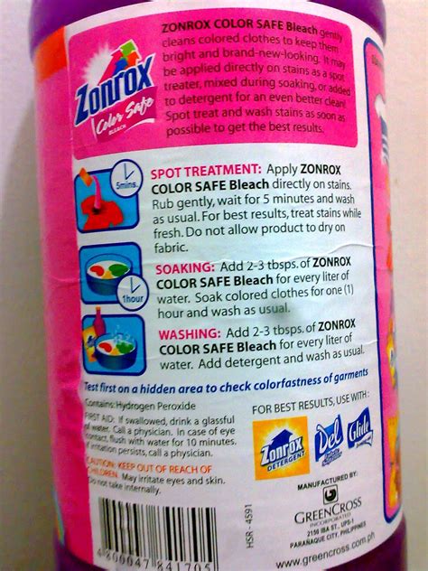 zonrox bleach for colored clothes - Caridad Talbott