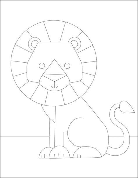 Learn How To Draw A Lion Simple Tutorial And Lion Coloring Web Page