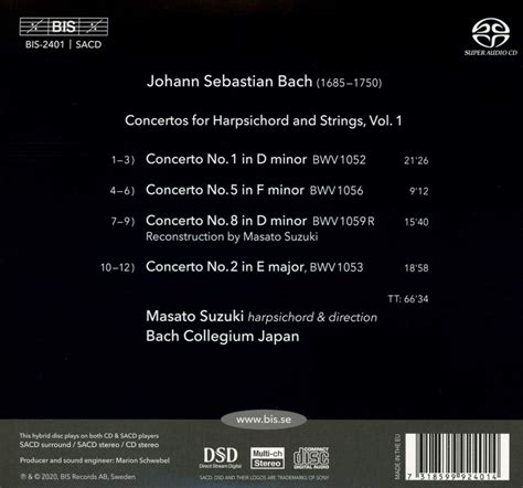 Masato Suzuki Bach Collegium Japan Johann Sebastian Bach Concertos